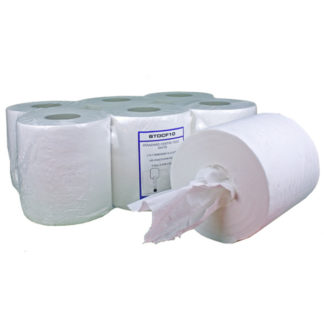 STD WHITE CENTREFEED 2 PLY EMBOSSED X 6 ROLLS