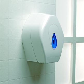 Mini jumbo roll toilet tissue dispenser