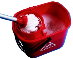 Red 15 litre mop bucket