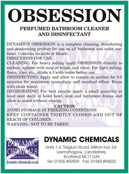 Obsession. Perfumed washroom cleaner concentrate