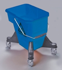 Blue 20 litre mobile bucket on castors