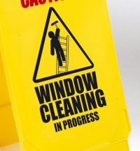 'Caution Window Cleaning' Folding Safety Sign