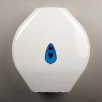 Large jumbo roll toilet tissue dispenser