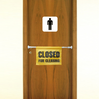 Closed for Cleaning door frame sign - Telescopic
