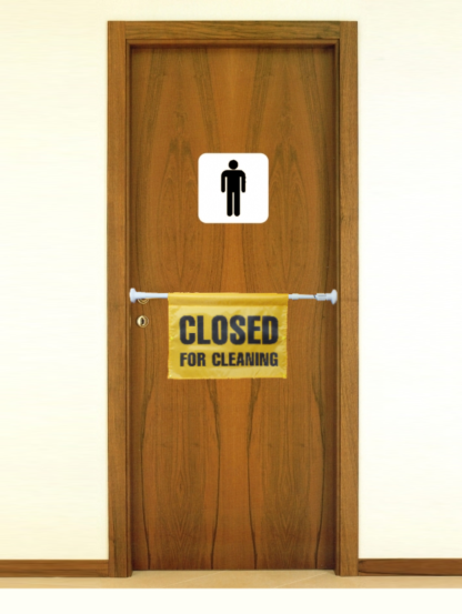 Closed for Cleaning door frame sign - Telescopic