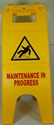 Maintenance in Progress - A-Frame, Folding Floor Sign