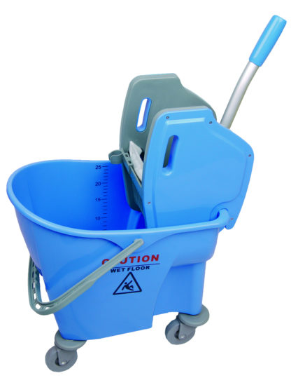Buffalo 25 litre Kentucky Mop bucket with plastic wringer - Blue