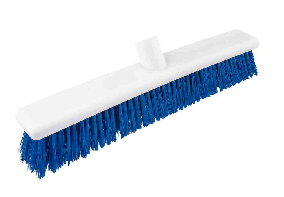 Hygiene Broom, Floor Sweeping, 45cm, 18" inch - Stiff - Blue
